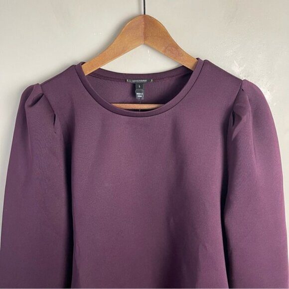 Stella & Dot Burgundy Puff Sleeve Top L - Picture 5 of 16